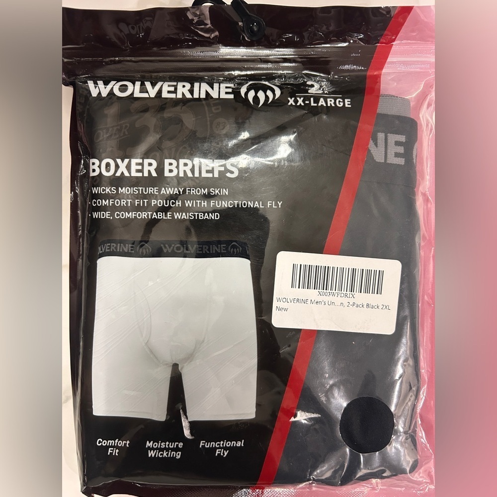 Wolverine Boxer Briefs 2 Pack , Black, XX-Large - Picture 7 of 7